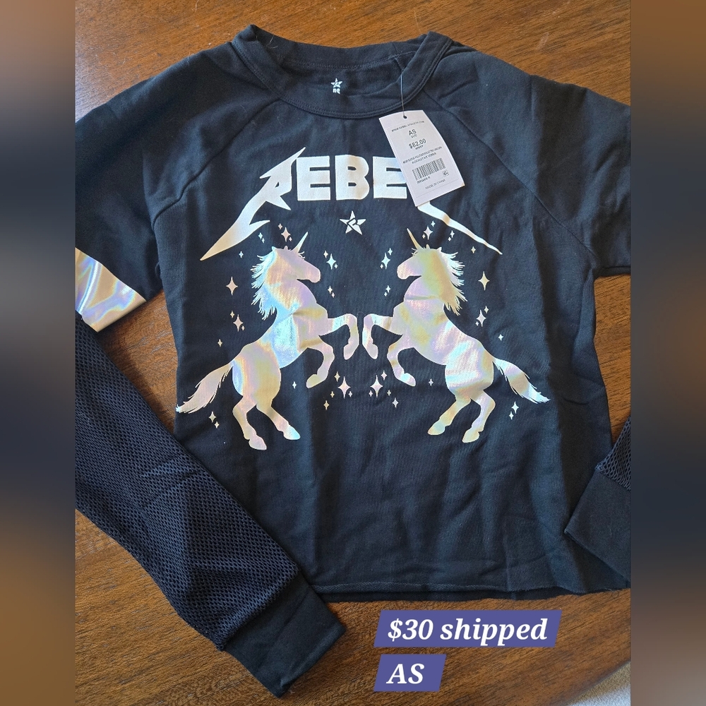 Rebel Athletic Sweatshirt NWT $25 AS